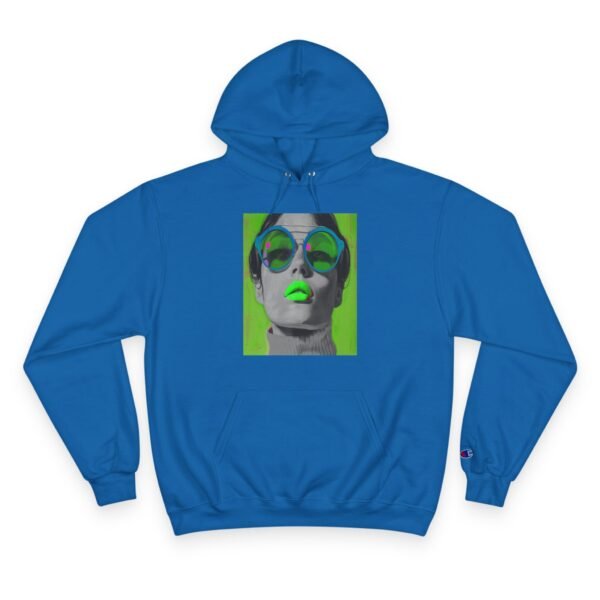 Pop Art Woman Champion Hoodie, Unique Fashion Piece for Art Enthusiasts, Creative Individuals, Casual Wear, Fun Events, Birthdays - Image 25