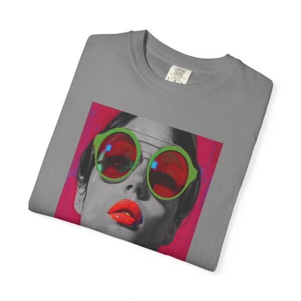 Pop Art T-shirt, Red, Bold Colorful, Quirky Woman Illustration Shirt, Playful Modern Decor Top, Contemporary Pop Art Print - Image 27