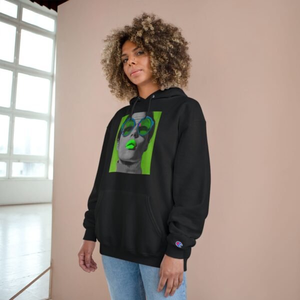 Pop Art Woman Champion Hoodie, Unique Fashion Piece for Art Enthusiasts, Creative Individuals, Casual Wear, Fun Events, Birthdays - Image 36