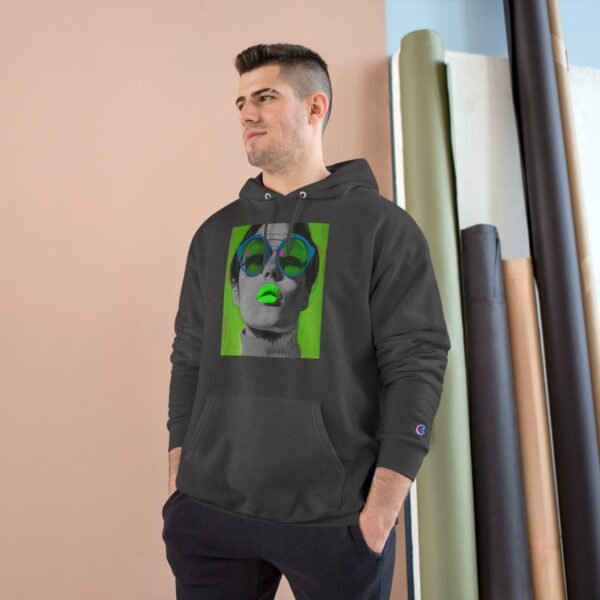 Pop Art Woman Champion Hoodie, Unique Fashion Piece for Art Enthusiasts, Creative Individuals, Casual Wear, Fun Events, Birthdays - Image 15