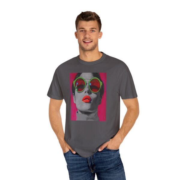 Pop Art T-shirt, Red, Bold Colorful, Quirky Woman Illustration Shirt, Playful Modern Decor Top, Contemporary Pop Art Print - Image 32