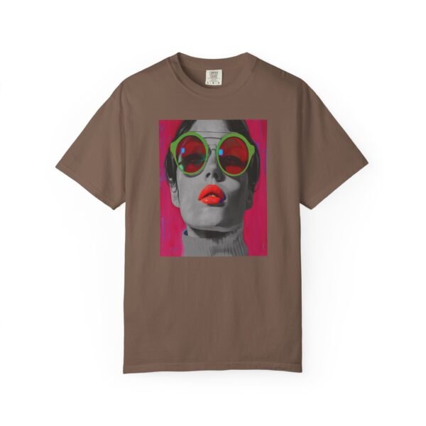 Pop Art T-shirt, Red, Bold Colorful, Quirky Woman Illustration Shirt, Playful Modern Decor Top, Contemporary Pop Art Print - Image 13