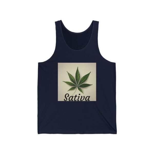 Cannabis Sativa Tank Top, Weed Lover Sleeveless Shirt, Marijuana Leaf Muscle Tee, Botanical Herbal Plant Graphic, Unisex Tank, Hippie - Image 5
