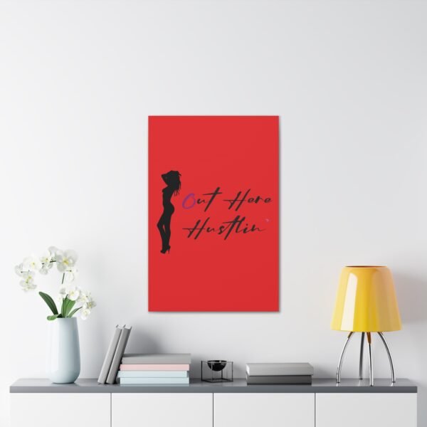 Canvas Stretched, Stripper Silhouette Out Here Hustlin' Wall Art Print, Home Decor, Room Decor, Inspirational Quote, 0.75 inch Stretched - Image 115