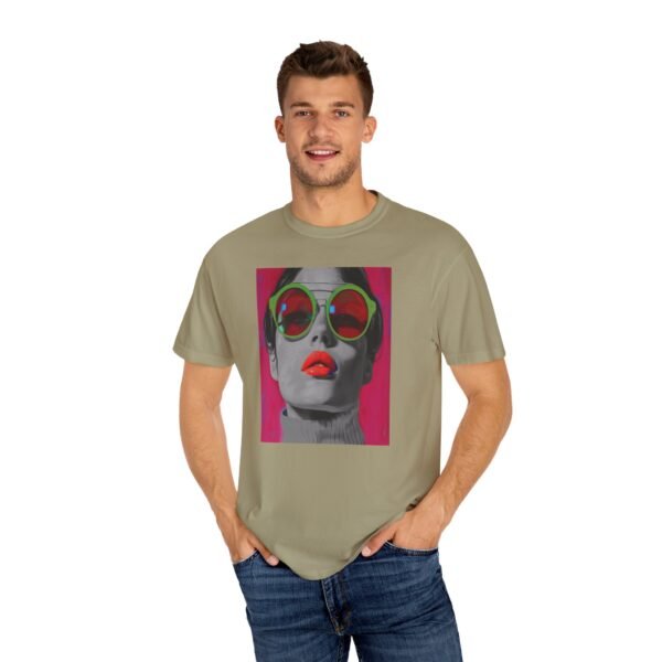 Pop Art T-shirt, Red, Bold Colorful, Quirky Woman Illustration Shirt, Playful Modern Decor Top, Contemporary Pop Art Print - Image 12