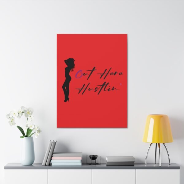 Canvas Stretched, Stripper Silhouette Out Here Hustlin' Wall Art Print, Home Decor, Room Decor, Inspirational Quote, 0.75 inch Stretched - Image 119