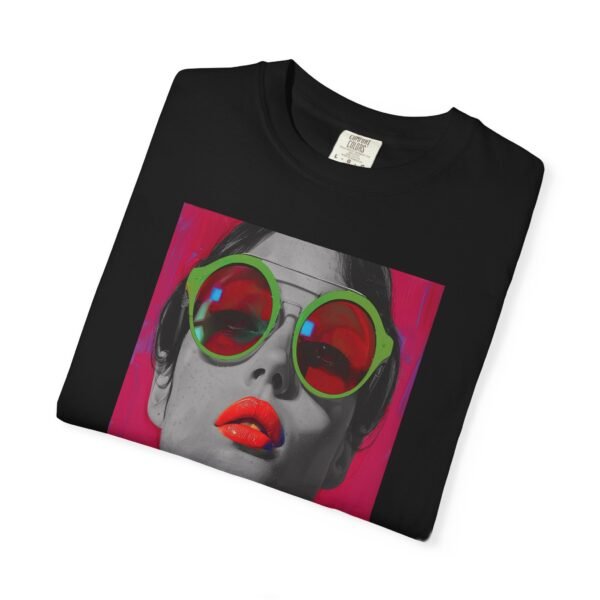 Pop Art T-shirt, Red, Bold Colorful, Quirky Woman Illustration Shirt, Playful Modern Decor Top, Contemporary Pop Art Print - Image 35