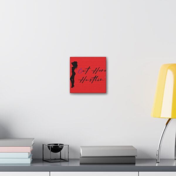 Canvas Stretched, Stripper Silhouette Out Here Hustlin' Wall Art Print, Home Decor, Room Decor, Inspirational Quote, 0.75 inch Stretched - Image 123