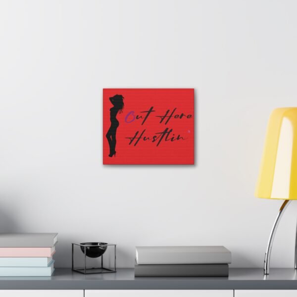 Canvas Stretched, Stripper Silhouette Out Here Hustlin' Wall Art Print, Home Decor, Room Decor, Inspirational Quote, 0.75 inch Stretched - Image 11