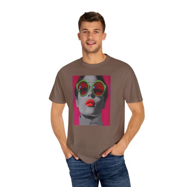 Pop Art T-shirt, Red, Bold Colorful, Quirky Woman Illustration Shirt, Playful Modern Decor Top, Contemporary Pop Art Print - Image 16