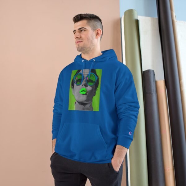 Pop Art Woman Champion Hoodie, Unique Fashion Piece for Art Enthusiasts, Creative Individuals, Casual Wear, Fun Events, Birthdays - Image 27