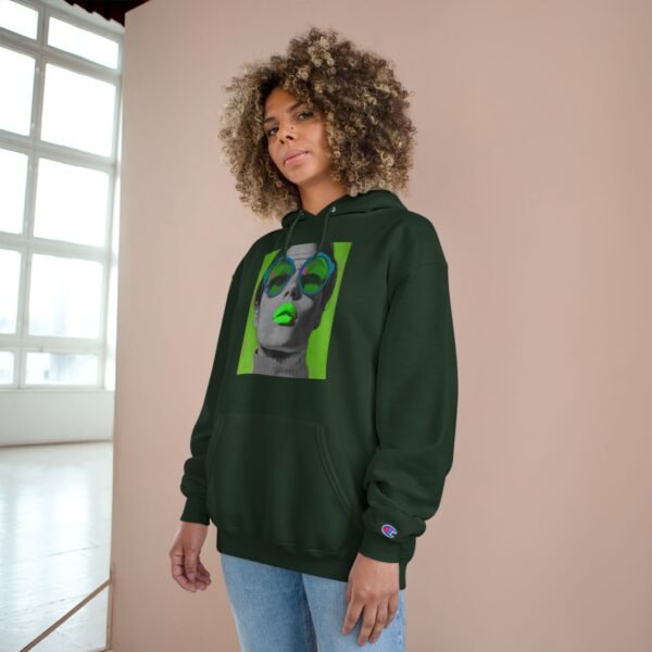 Pop Art Woman Champion Hoodie, Unique Fashion Piece for Art Enthusiasts, Creative Individuals, Casual Wear, Fun Events, Birthdays - Image 24