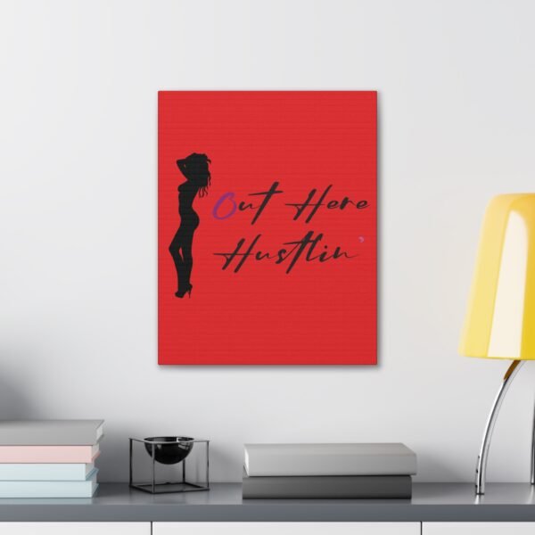 Canvas Stretched, Stripper Silhouette Out Here Hustlin' Wall Art Print, Home Decor, Room Decor, Inspirational Quote, 0.75 inch Stretched - Image 91