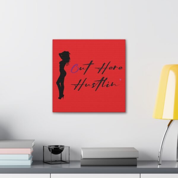 Canvas Stretched, Stripper Silhouette Out Here Hustlin' Wall Art Print, Home Decor, Room Decor, Inspirational Quote, 0.75 inch Stretched - Image 131