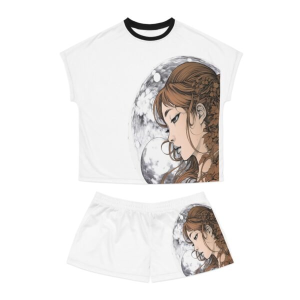 Women's Pajama Set - Moon Profile Design - Image 5