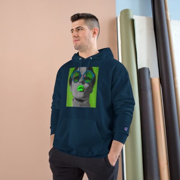 Pop Art Woman Champion Hoodie, Unique Fashion Piece for Art Enthusiasts, Creative Individuals, Casual Wear, Fun Events, Birthdays - Image 31