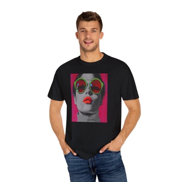 Pop Art T-shirt, Red, Bold Colorful, Quirky Woman Illustration Shirt, Playful Modern Decor Top, Contemporary Pop Art Print - Image 36