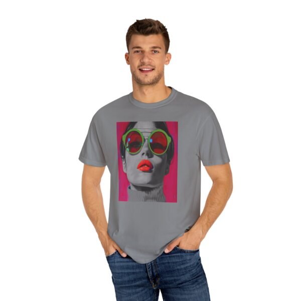 Pop Art T-shirt, Red, Bold Colorful, Quirky Woman Illustration Shirt, Playful Modern Decor Top, Contemporary Pop Art Print - Image 24