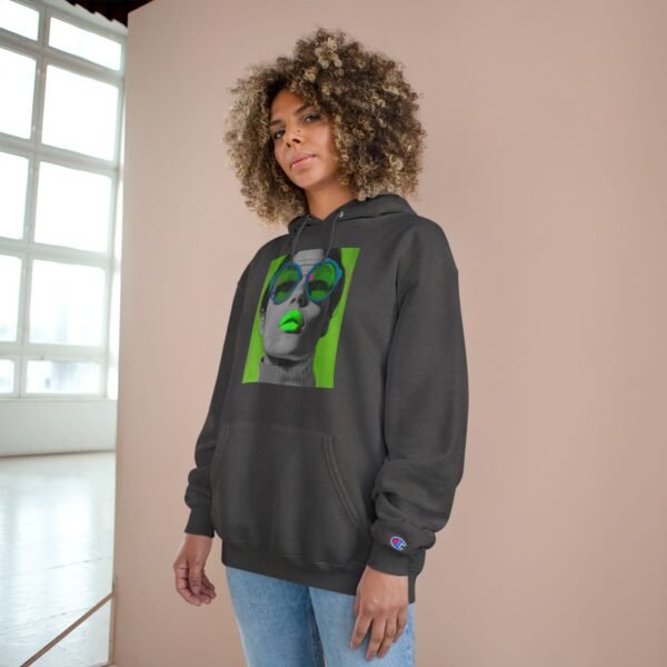 Pop Art Woman Champion Hoodie, Unique Fashion Piece for Art Enthusiasts, Creative Individuals, Casual Wear, Fun Events, Birthdays - Image 16