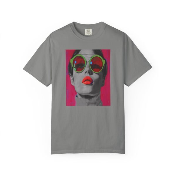 Pop Art T-shirt, Red, Bold Colorful, Quirky Woman Illustration Shirt, Playful Modern Decor Top, Contemporary Pop Art Print - Image 25