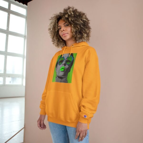 Pop Art Woman Champion Hoodie, Unique Fashion Piece for Art Enthusiasts, Creative Individuals, Casual Wear, Fun Events, Birthdays - Image 20