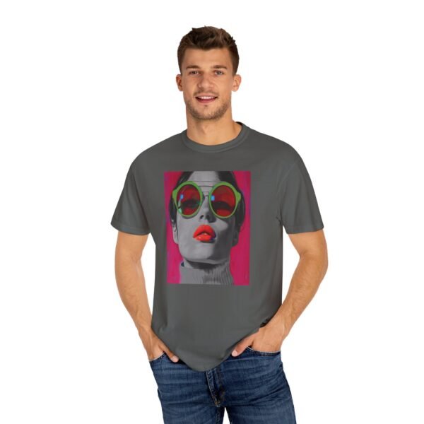 Pop Art T-shirt, Red, Bold Colorful, Quirky Woman Illustration Shirt, Playful Modern Decor Top, Contemporary Pop Art Print - Image 20