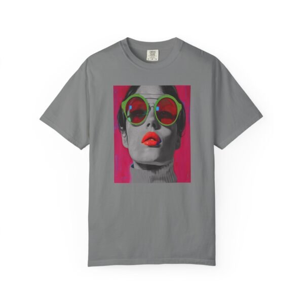 Pop Art T-shirt, Red, Bold Colorful, Quirky Woman Illustration Shirt, Playful Modern Decor Top, Contemporary Pop Art Print - Image 21