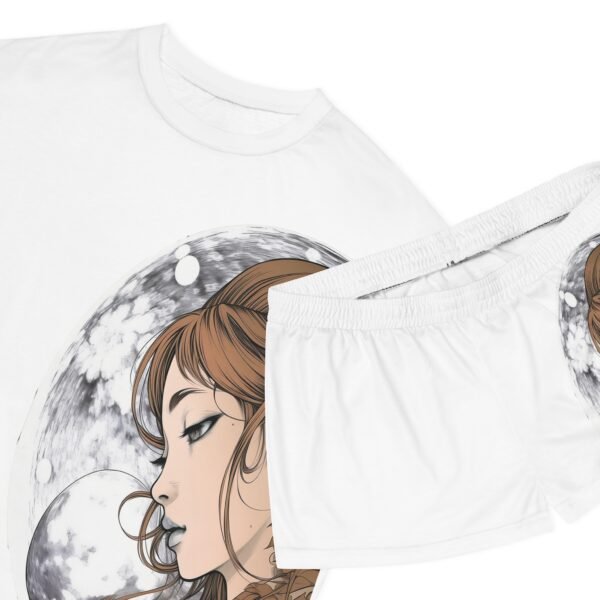Women's Pajama Set - Moon Profile Design - Image 3