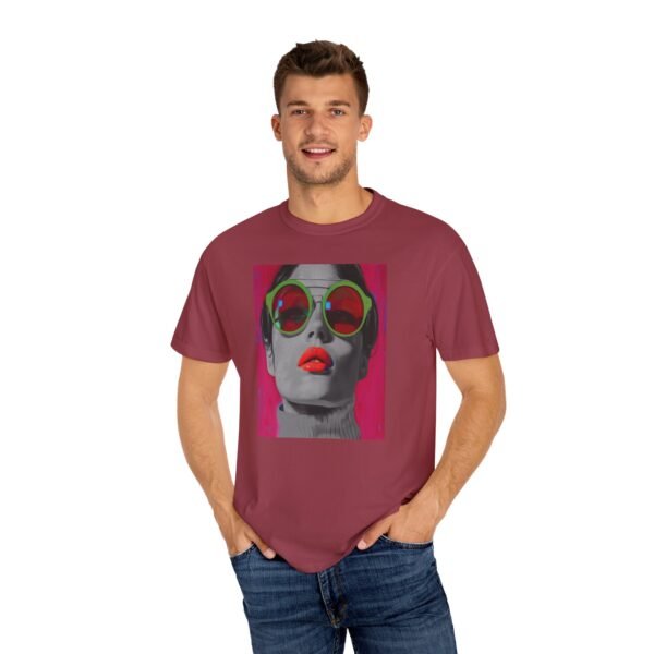 Pop Art T-shirt, Red, Bold Colorful, Quirky Woman Illustration Shirt, Playful Modern Decor Top, Contemporary Pop Art Print - Image 40