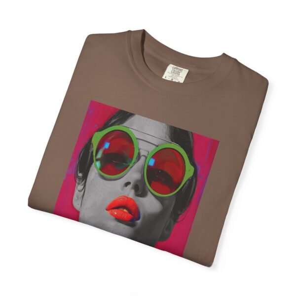 Pop Art T-shirt, Red, Bold Colorful, Quirky Woman Illustration Shirt, Playful Modern Decor Top, Contemporary Pop Art Print - Image 15