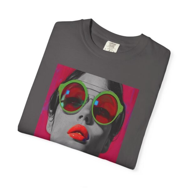Pop Art T-shirt, Red, Bold Colorful, Quirky Woman Illustration Shirt, Playful Modern Decor Top, Contemporary Pop Art Print - Image 31