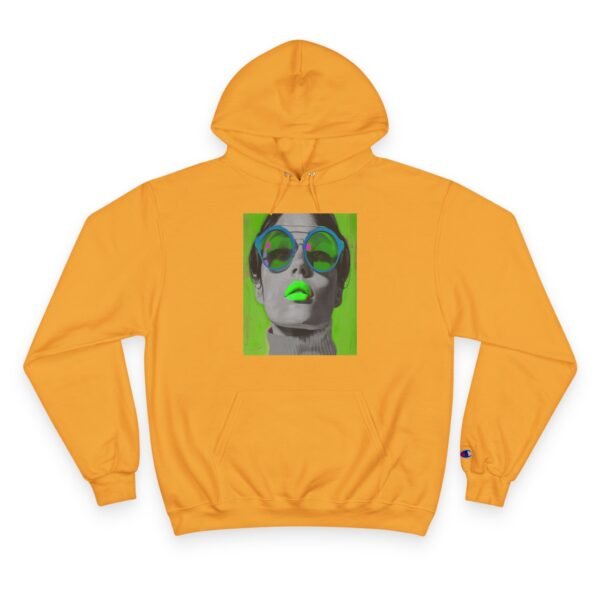 Pop Art Woman Champion Hoodie, Unique Fashion Piece for Art Enthusiasts, Creative Individuals, Casual Wear, Fun Events, Birthdays - Image 17