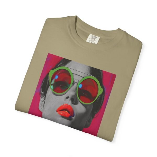 Pop Art T-shirt, Red, Bold Colorful, Quirky Woman Illustration Shirt, Playful Modern Decor Top, Contemporary Pop Art Print - Image 11