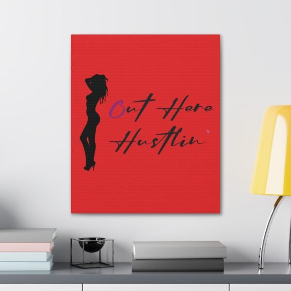 Canvas Stretched, Stripper Silhouette Out Here Hustlin' Wall Art Print, Home Decor, Room Decor, Inspirational Quote, 0.75 inch Stretched - Image 103
