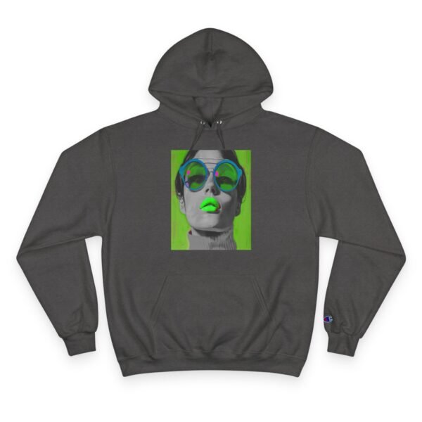 Pop Art Woman Champion Hoodie, Unique Fashion Piece for Art Enthusiasts, Creative Individuals, Casual Wear, Fun Events, Birthdays - Image 13