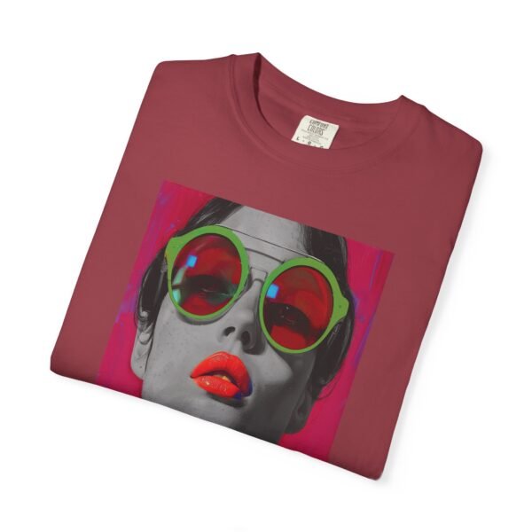Pop Art T-shirt, Red, Bold Colorful, Quirky Woman Illustration Shirt, Playful Modern Decor Top, Contemporary Pop Art Print - Image 39