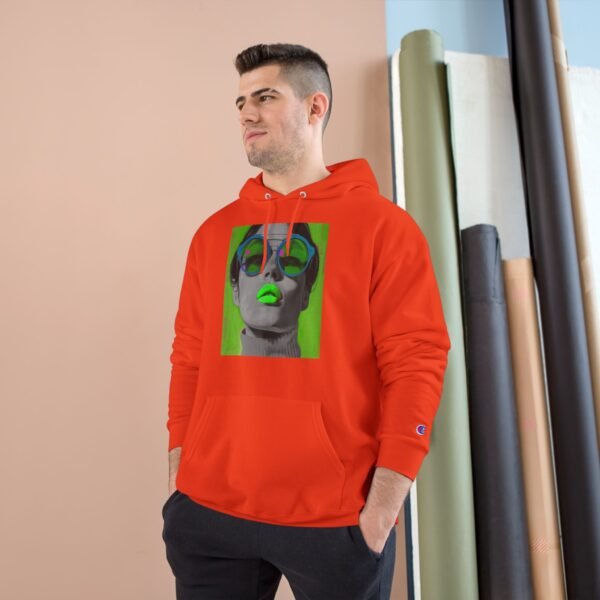 Pop Art Woman Champion Hoodie, Unique Fashion Piece for Art Enthusiasts, Creative Individuals, Casual Wear, Fun Events, Birthdays - Image 11
