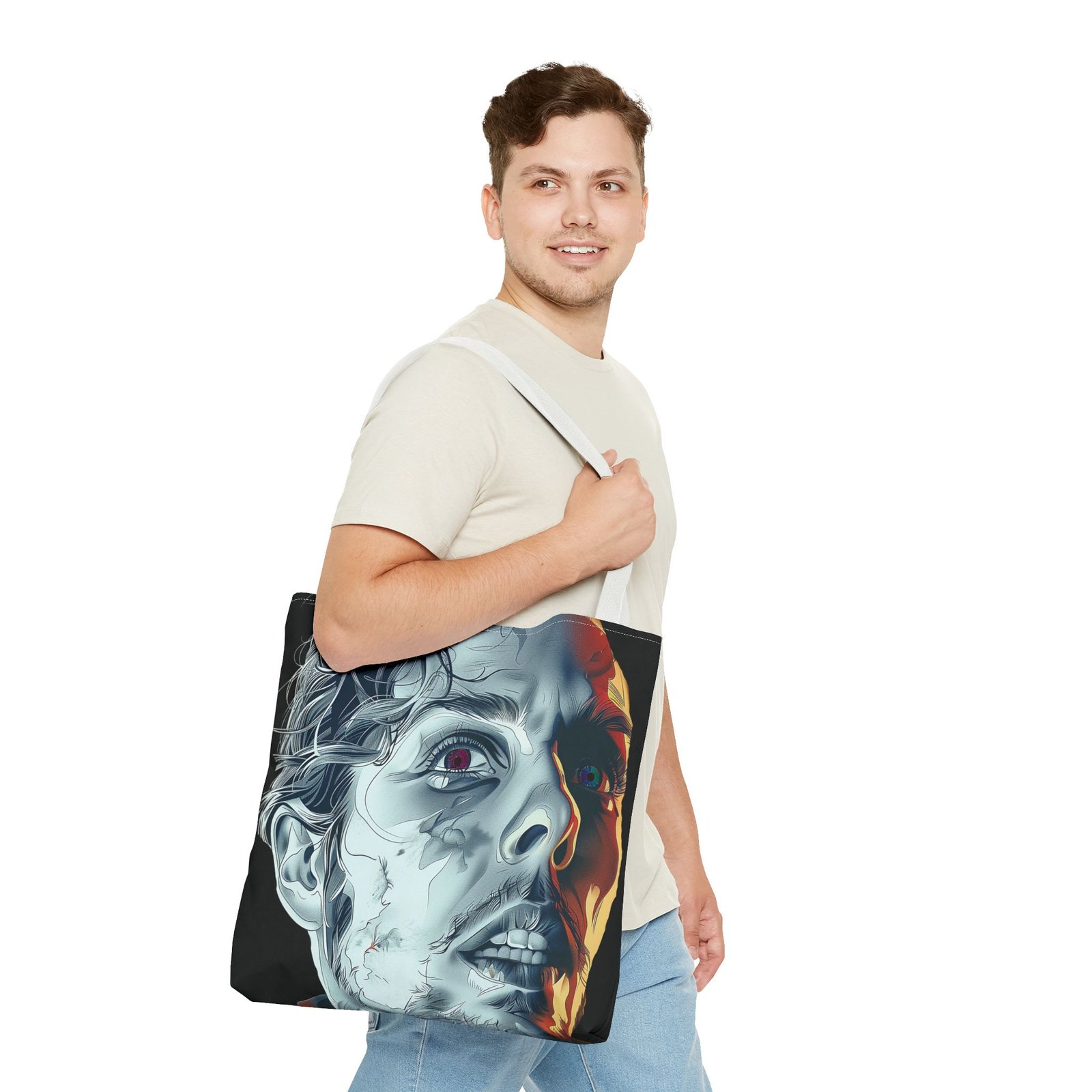 Fearful Man Tote Bag - Image 35