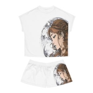 Women's Pajama Set - Moon Profile Design