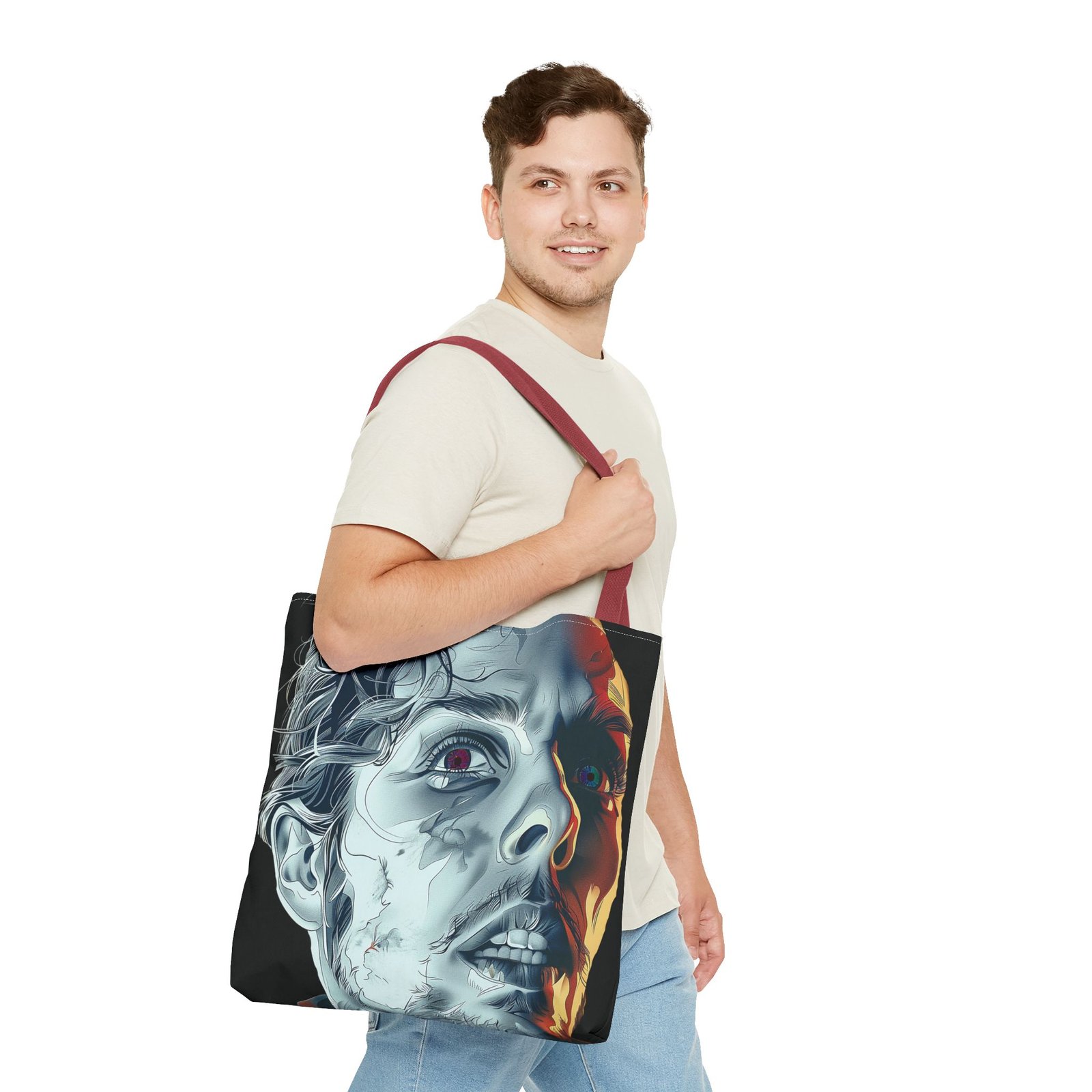 Fearful Man Tote Bag - Image 23