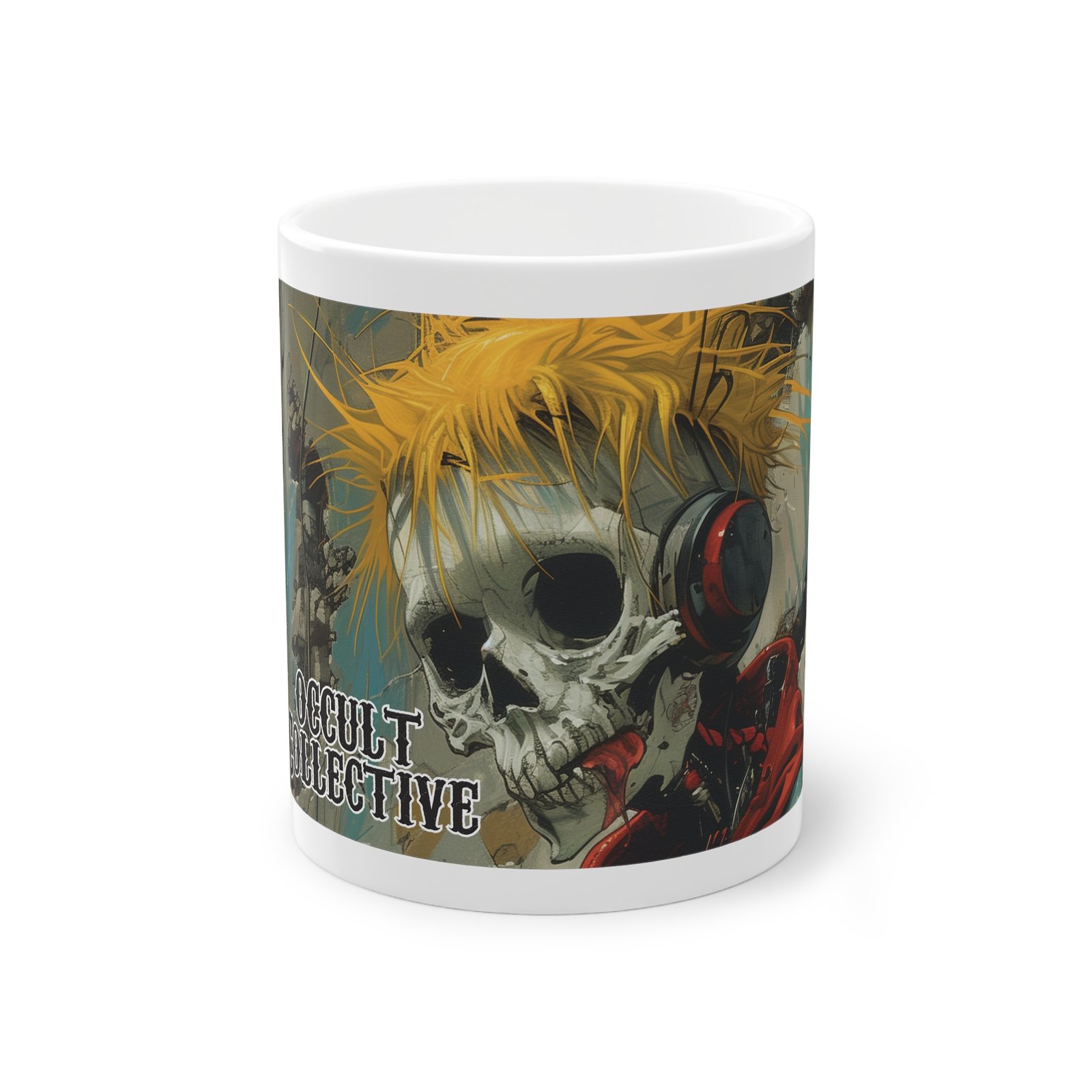 Mug Skater Skeleton Graffiti Logo Design