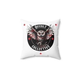 Occult Collective Blood Owl Spun Polyester Square Pillow