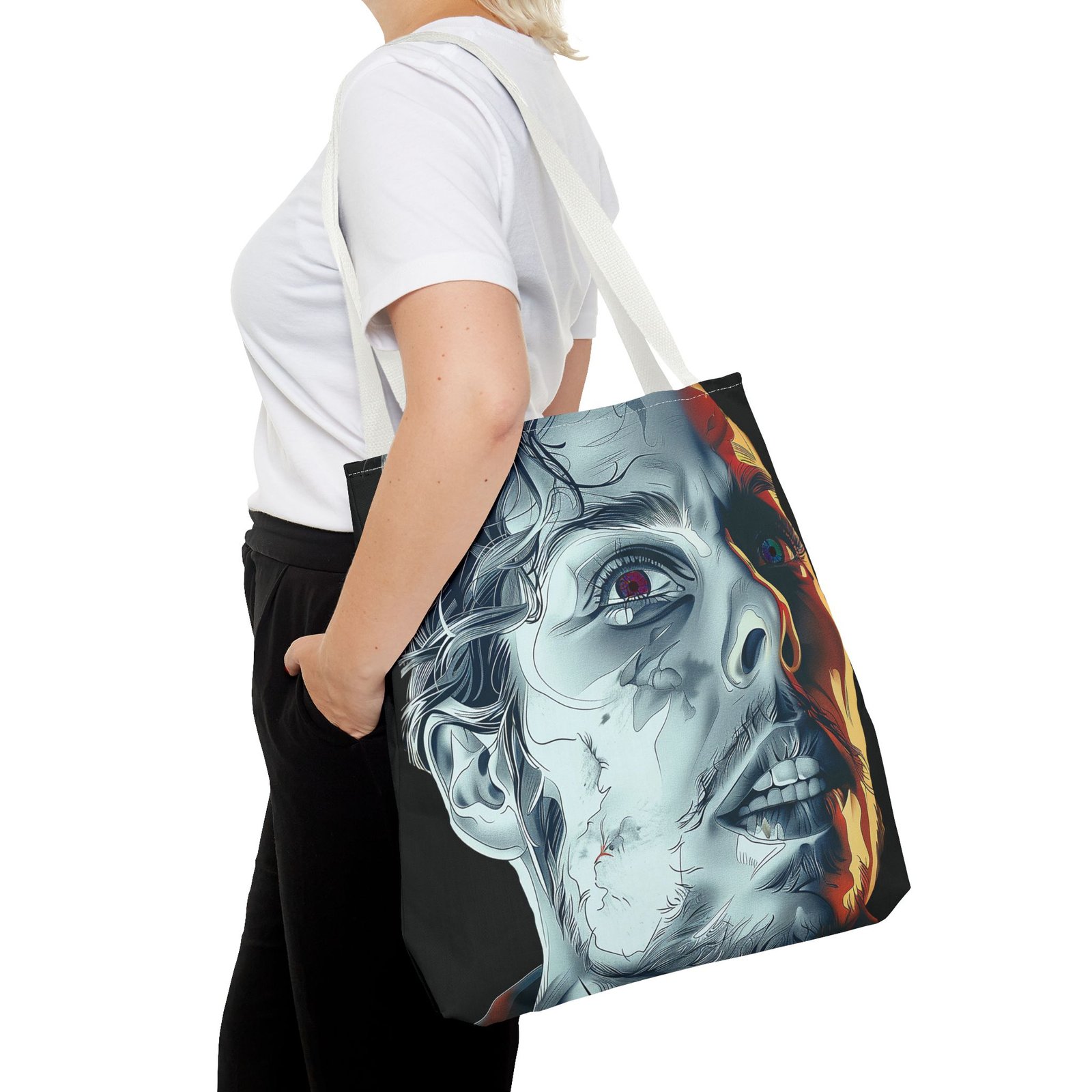Fearful Man Tote Bag - Image 36