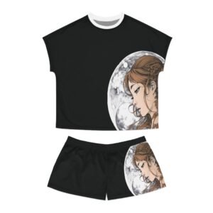 Women's Pajama Set - Moon Profile Design