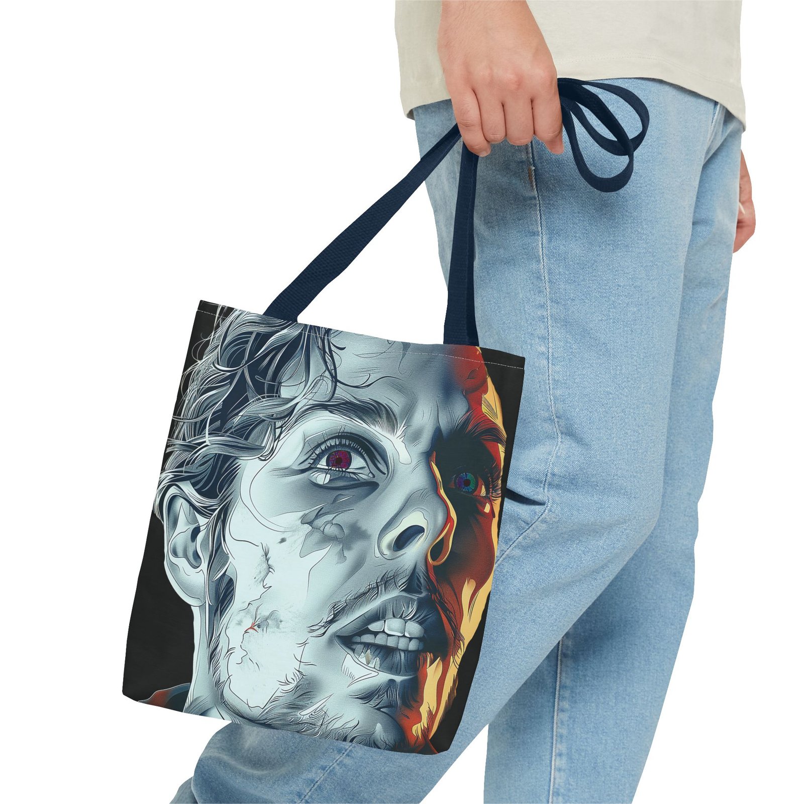Fearful Man Tote Bag - Image 43