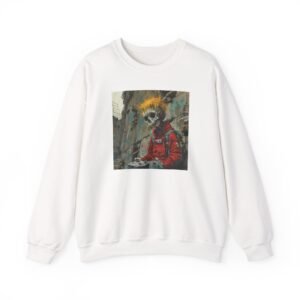 Skater Punk Crewneck Sweatshirt with Game Controller