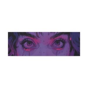 Canvas Print - Anime Style Woman with Tears in Her Eyes
